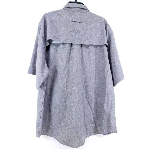 Realtree Vented Shirt Men's Size XXL Gray Short Sleeve - Picture 3 of 7